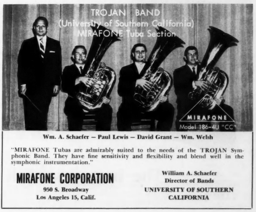 1961-03 The Instrumentalist, p. 81 - Trojan Band Mirafone ad.jpg