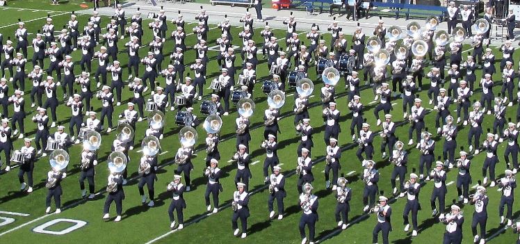 Penn State Blue Band - my son is there somewhere.JPG