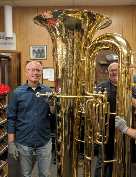 Me and Matt with the Harvard Tuba - 2019.JPG